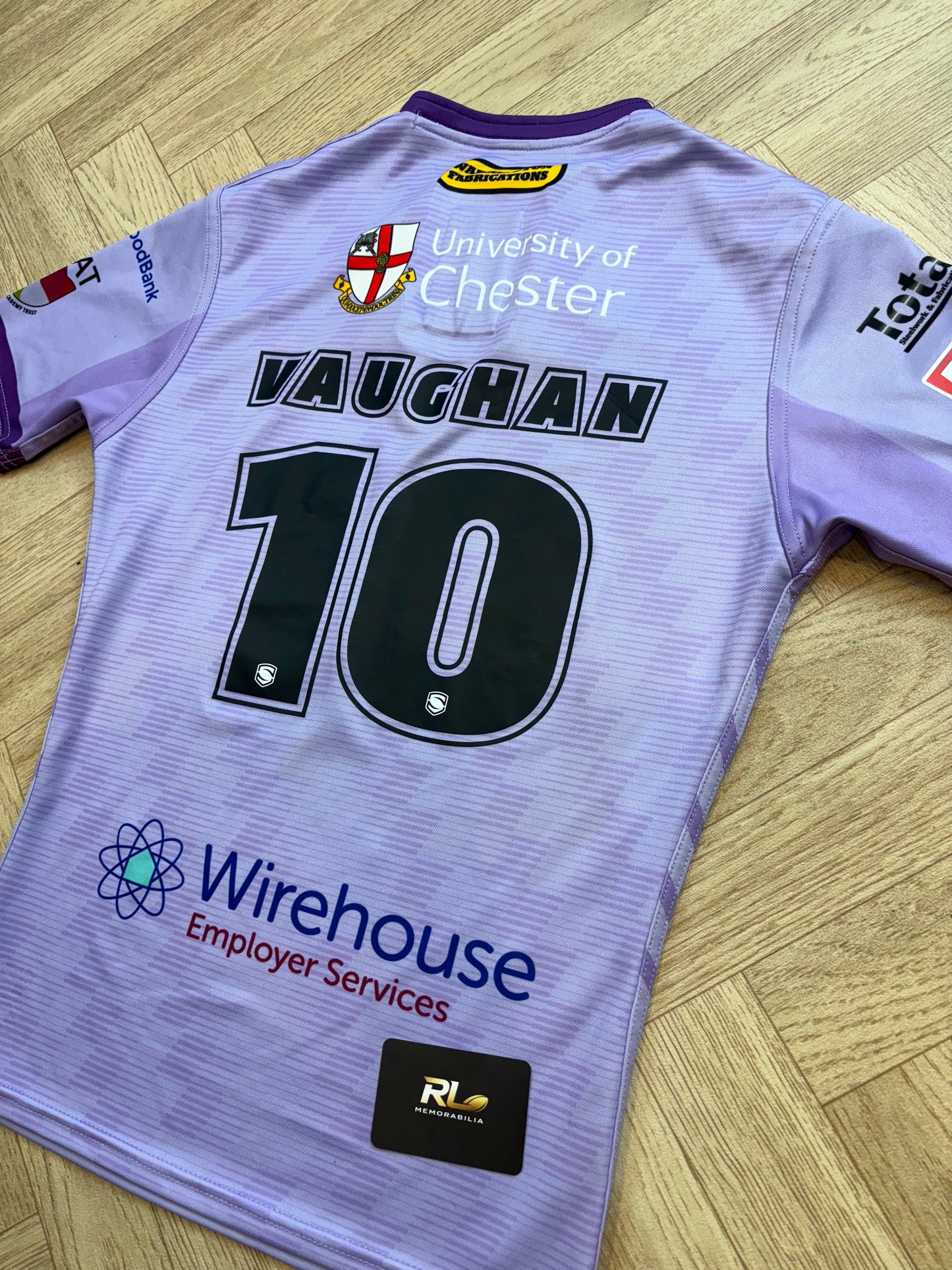 Warrington Wolves 2025 Match Worn Away Jersey - Paul Vaughan