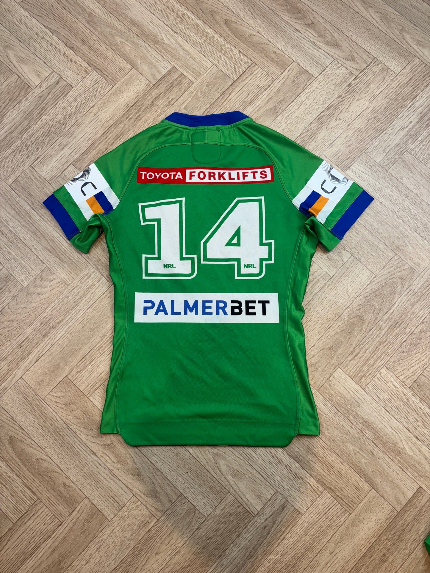 Canberra raiders 2024 Match Worn Home Jersey - Adam Cook