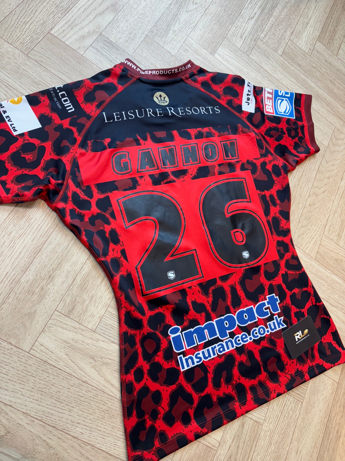 Leigh Leopards 2024 Home match worn Jersey - J Gannon