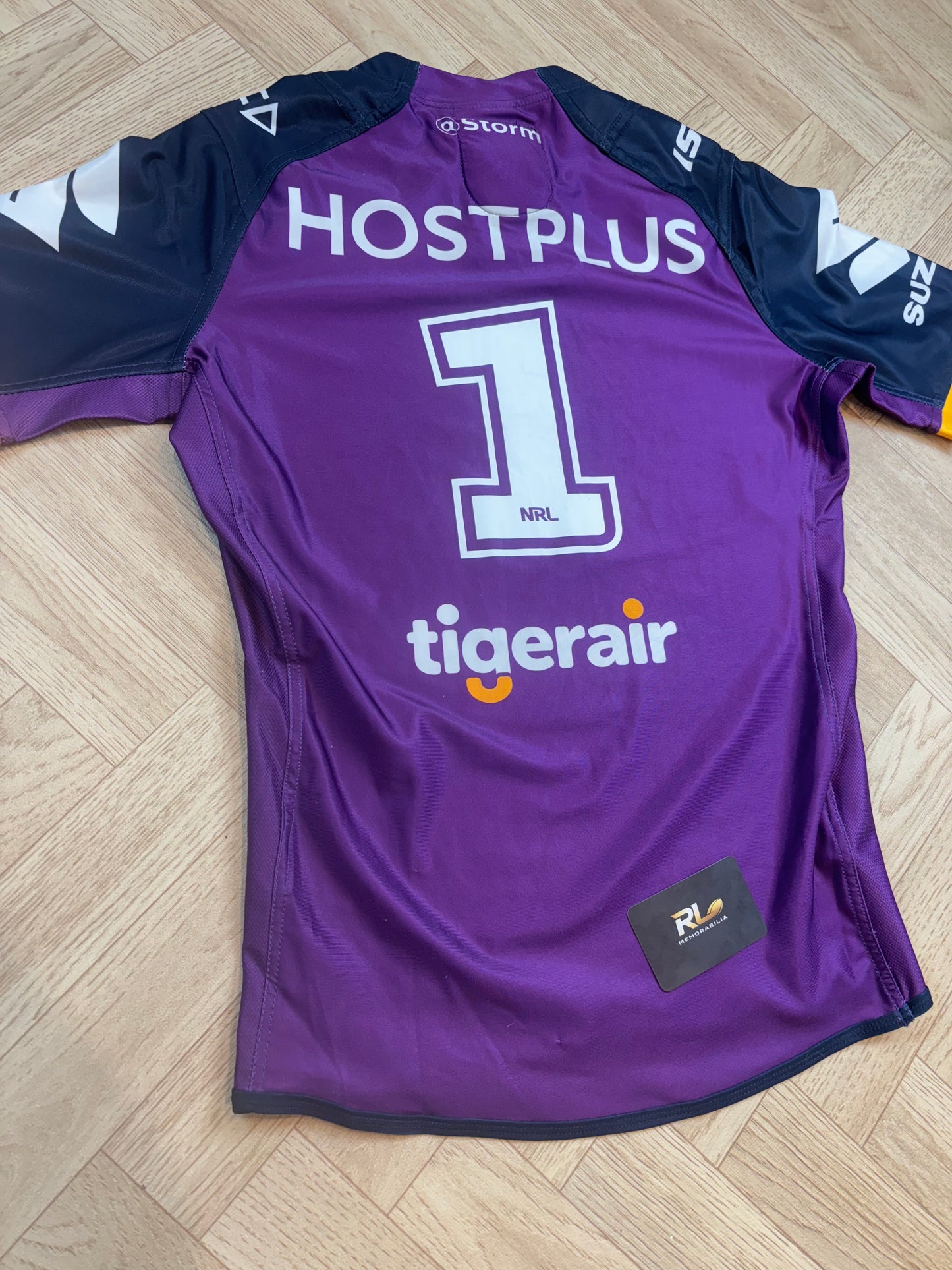 Melbourne Storm 2017 Nines Match worn Jersey - Young Tonumaipea