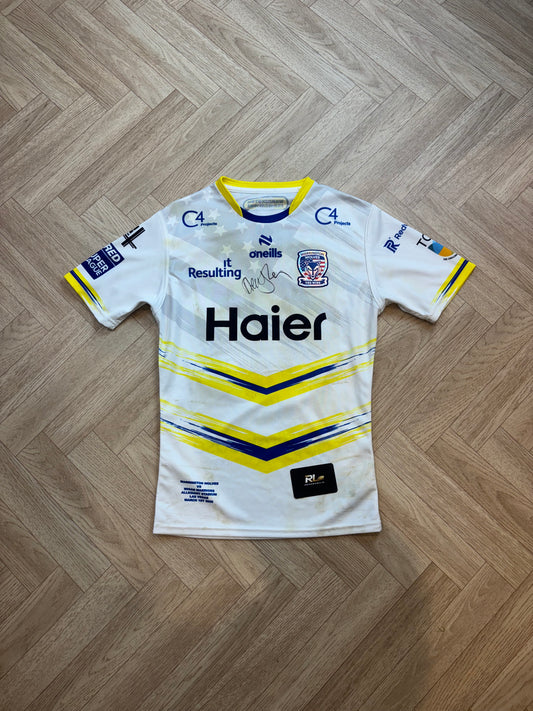 Warrington wolves 2025 Vegas match worn Jersey - Paul Vaughan
