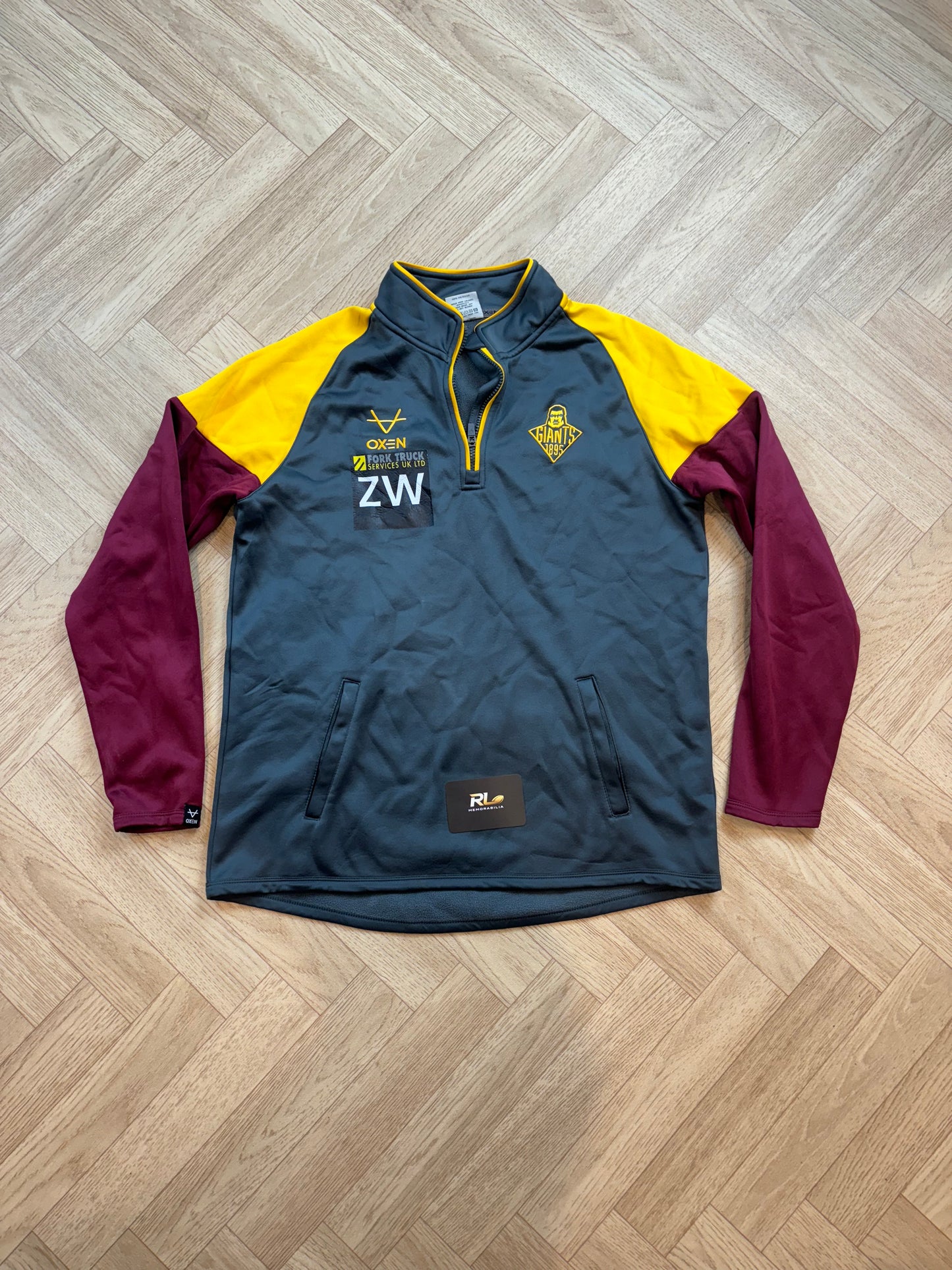 2025 Huddersfield giants player 1/4 zip - Zac Woolford