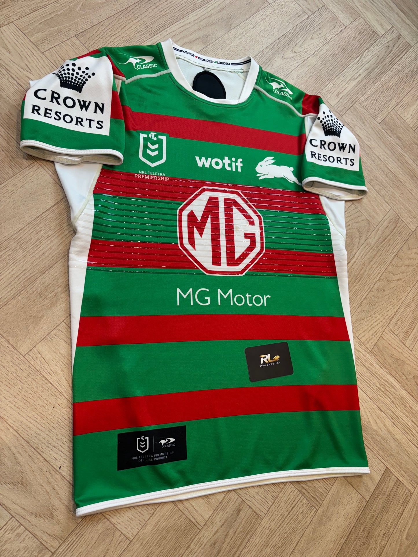South Sydney Rabbitohs 2023 Match Worn Away Jersey