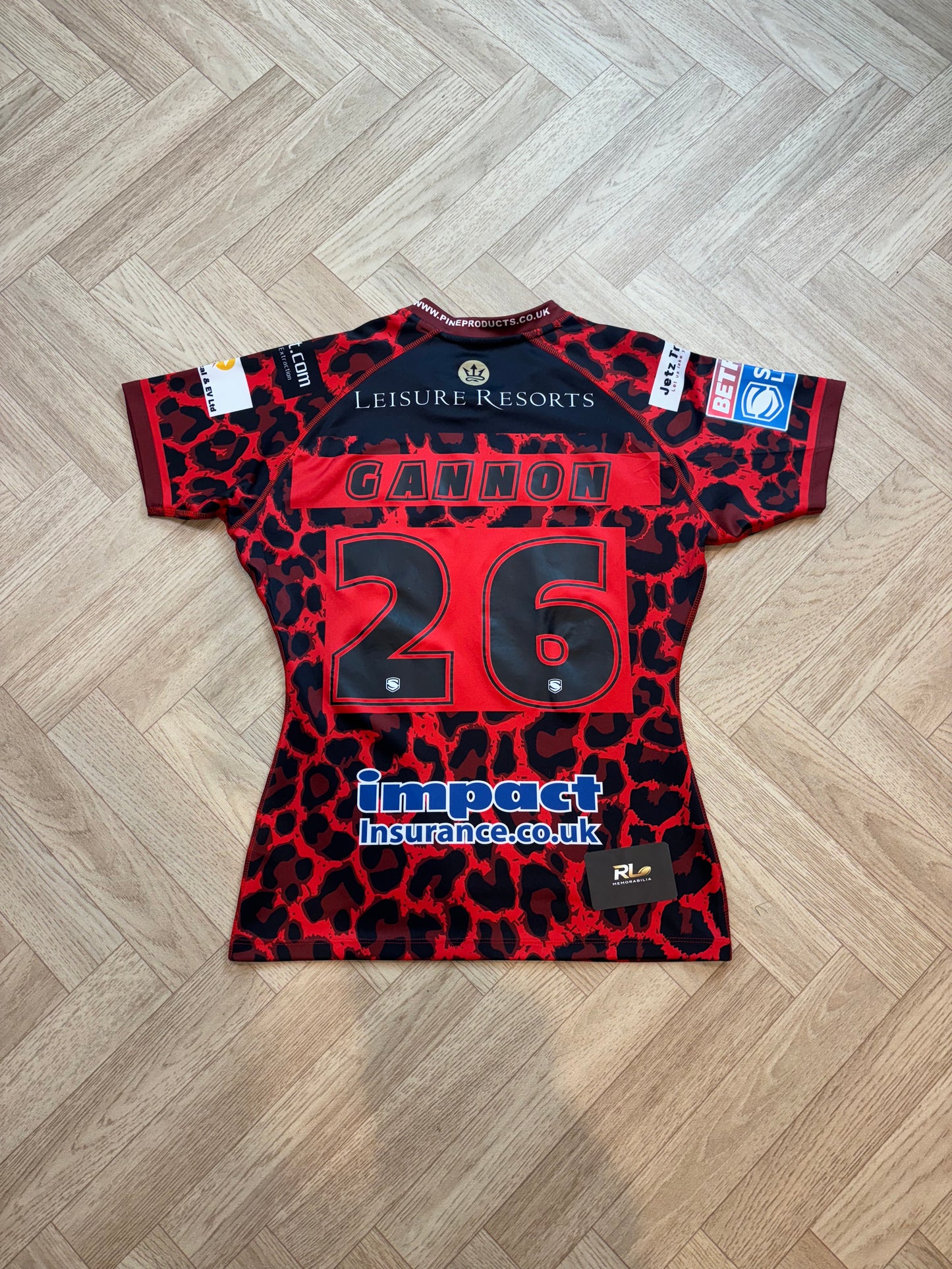 Leigh Leopards 2024 Home match worn Jersey - J Gannon