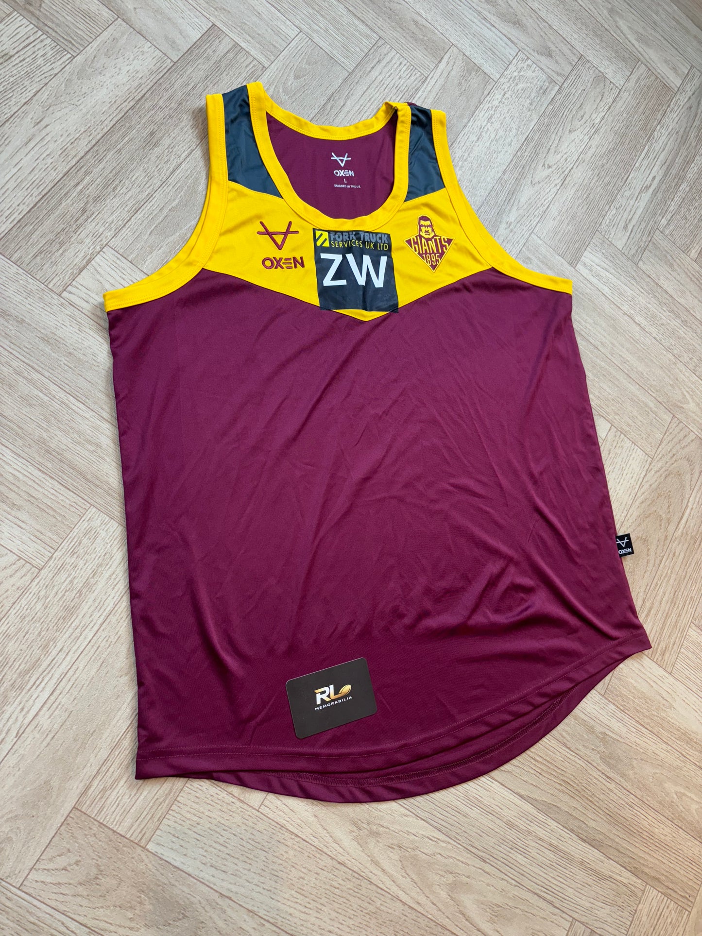 2025 Huddersfield giants player vest - Zac Woolford