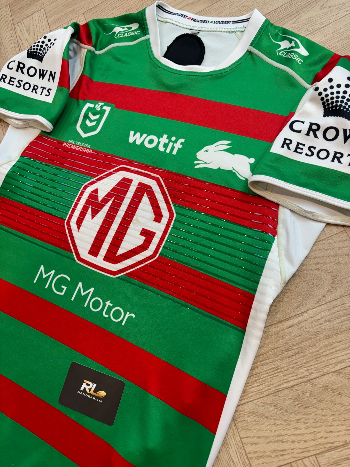 South Sydney Rabbitohs 2023 Match Worn Away Jersey