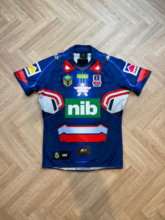 Newcastle Knights 2017 Marvel Round Match Worn Jersey - D Siafiti