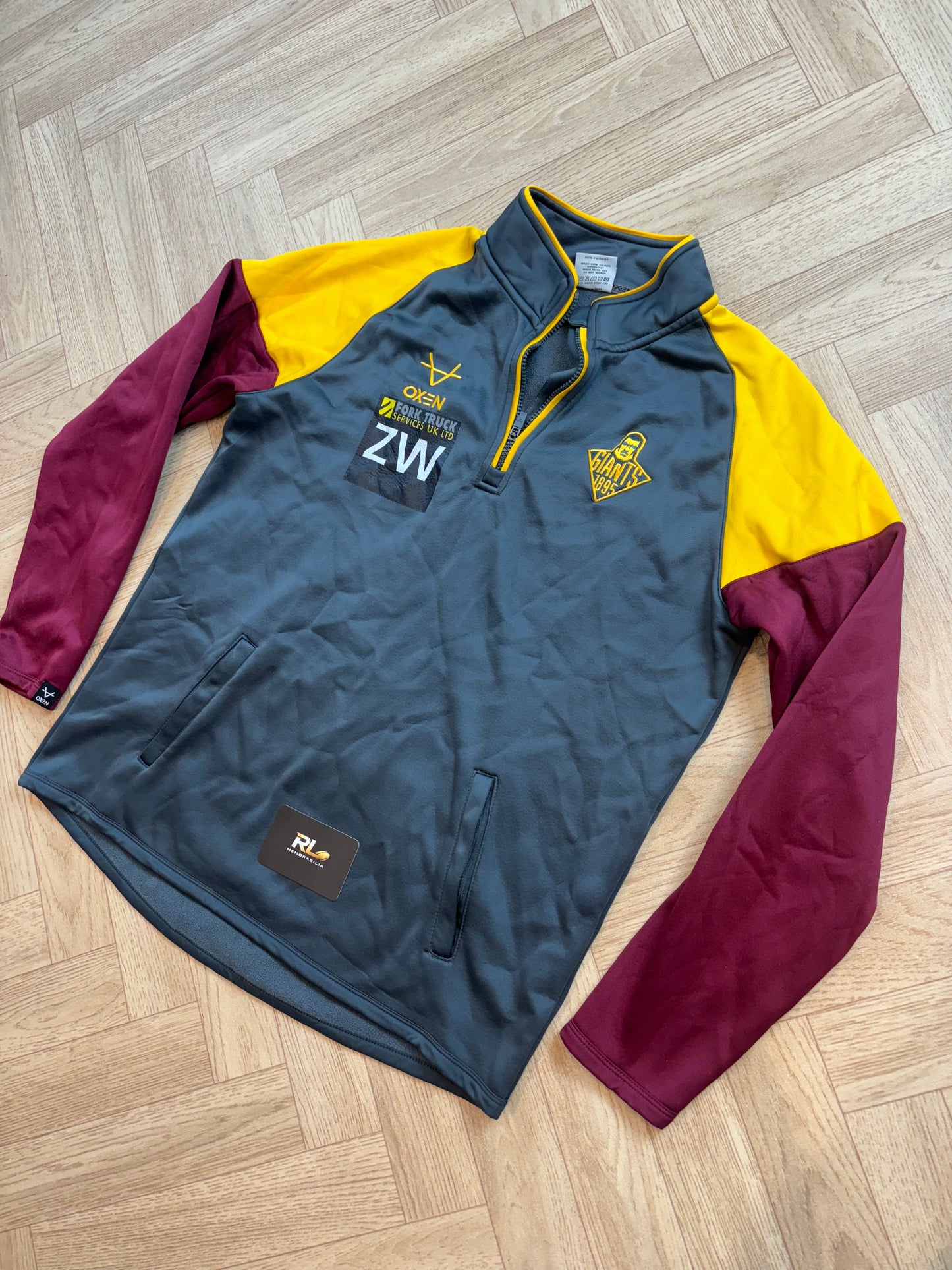 2025 Huddersfield giants player 1/4 zip - Zac Woolford