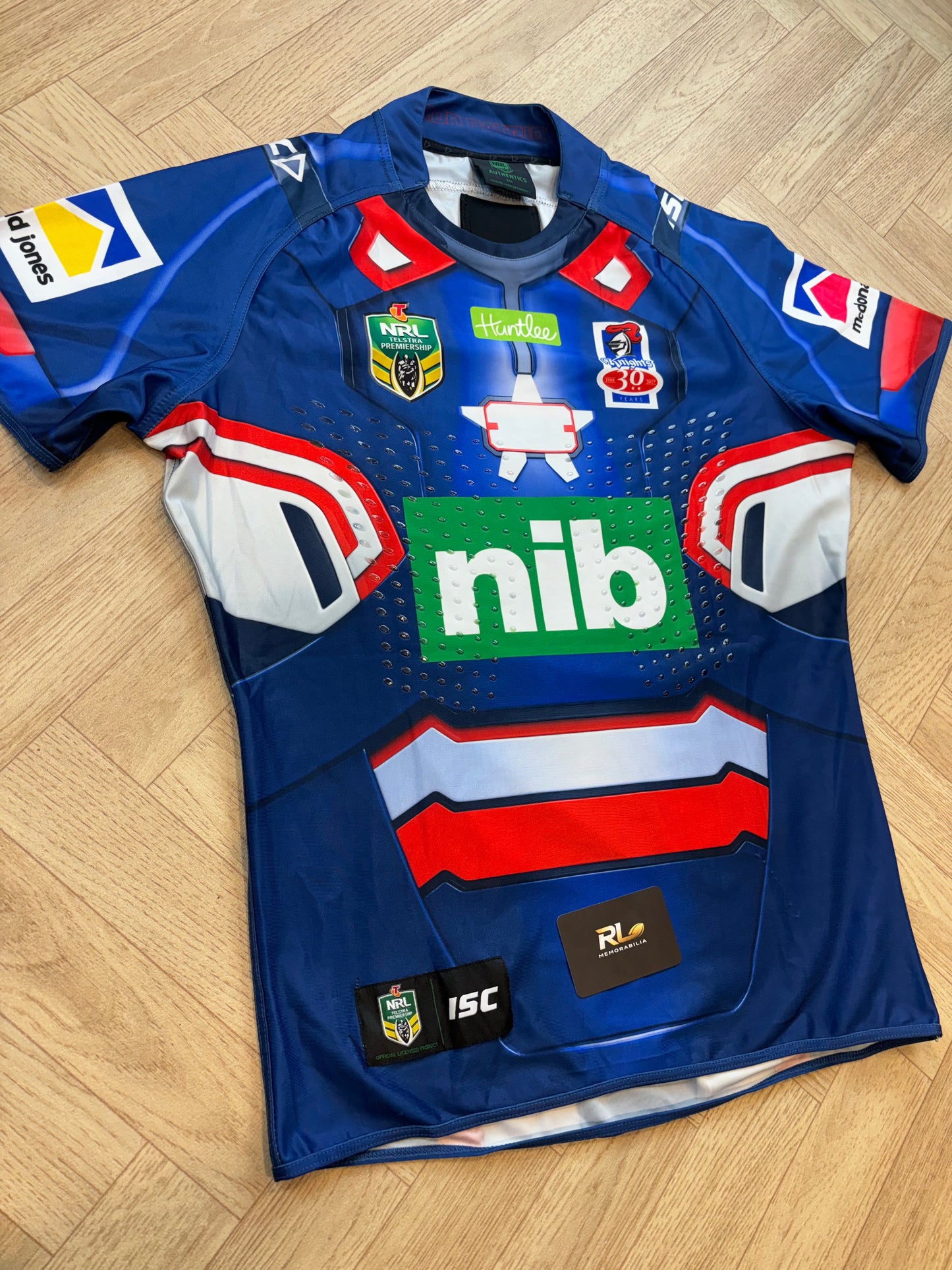 Newcastle Knights 2017 Marvel Round Match Worn Jersey - D Siafiti