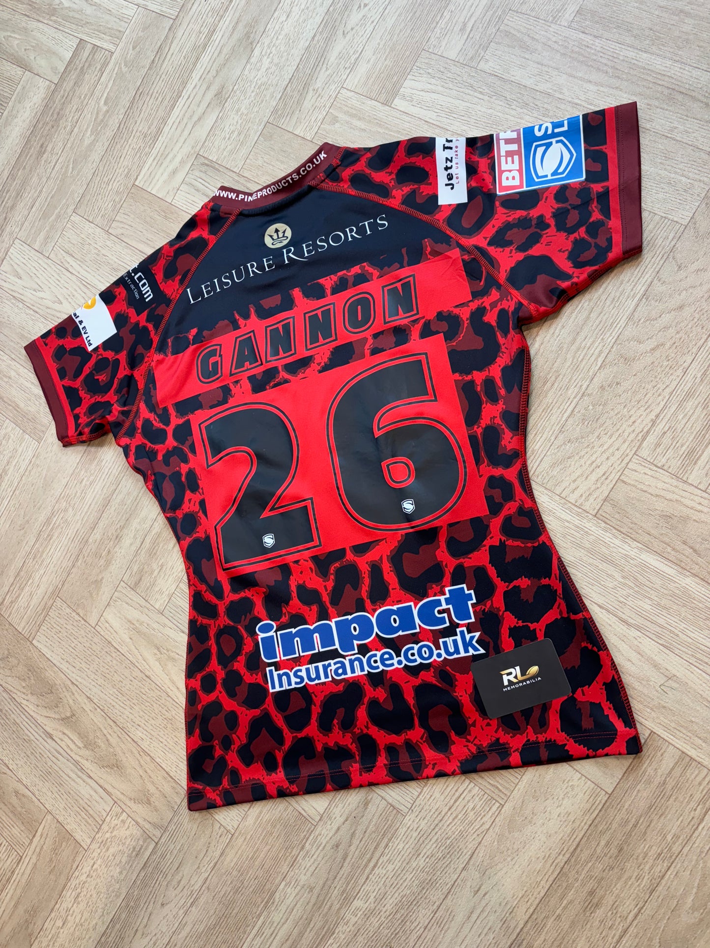 Leigh Leopards 2024 Home match worn Jersey - J Gannon