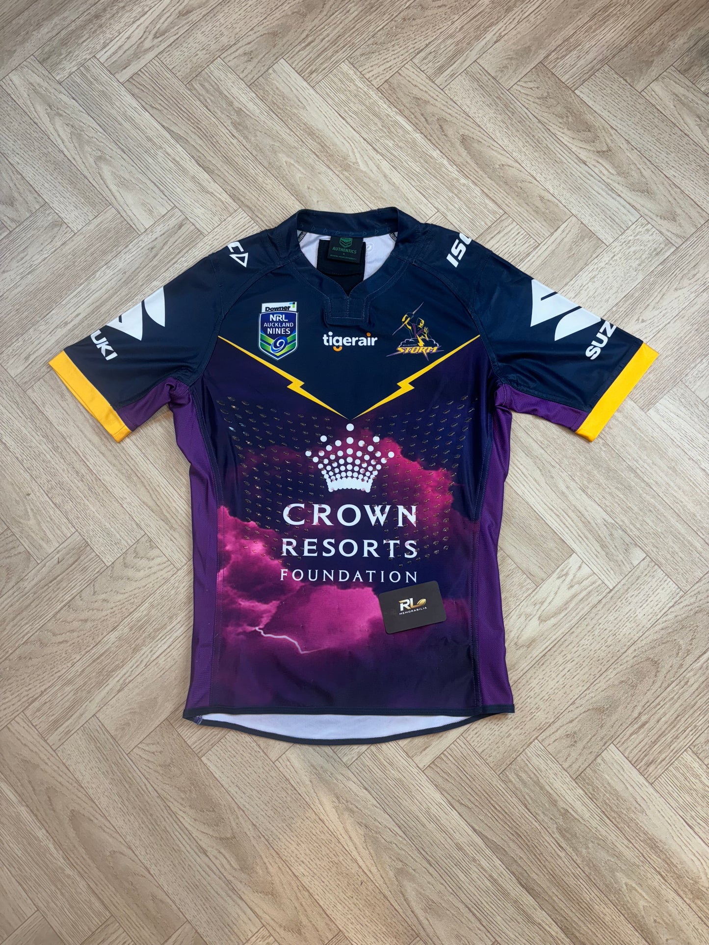 Melbourne Storm 2017 Nines Match worn Jersey - Young Tonumaipea