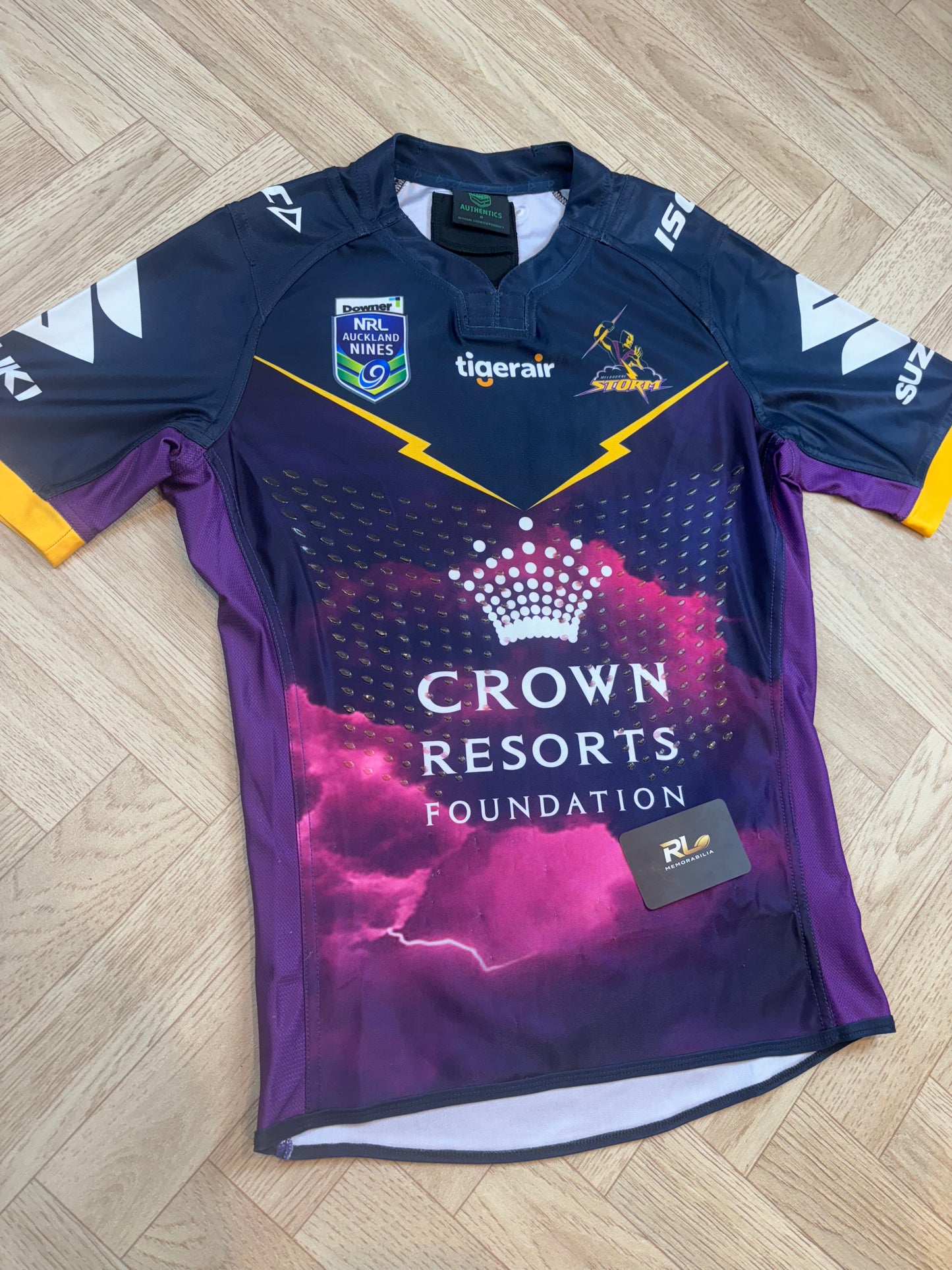 Melbourne Storm 2017 Nines Match worn Jersey - Young Tonumaipea