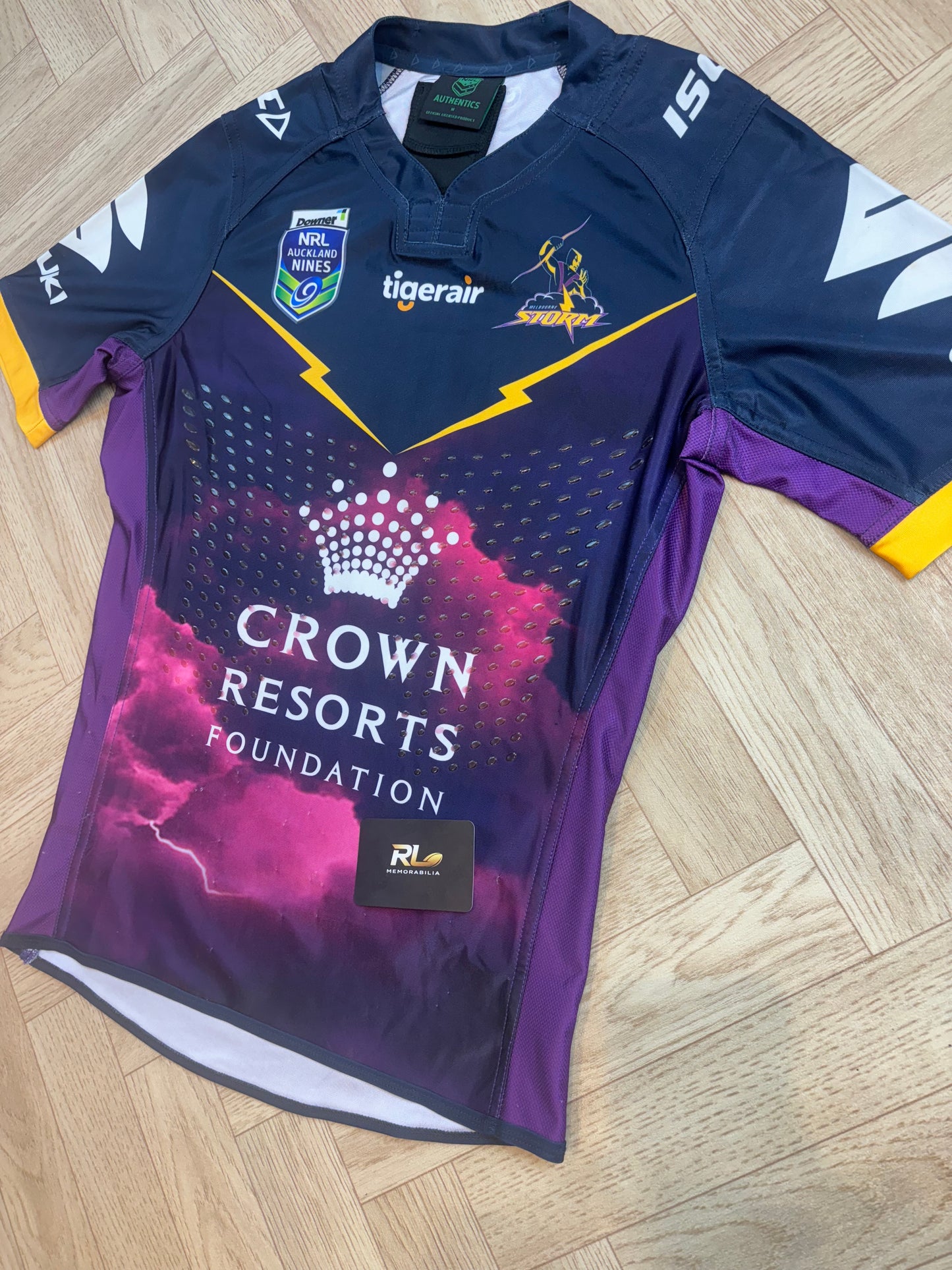 Melbourne Storm 2017 Nines Match worn Jersey - Young Tonumaipea