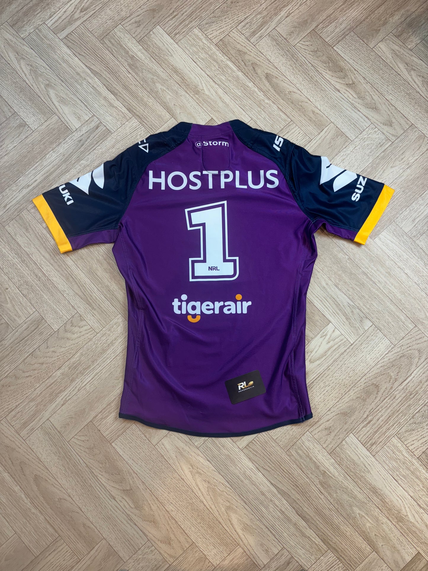 Melbourne Storm 2017 Nines Match worn Jersey - Young Tonumaipea