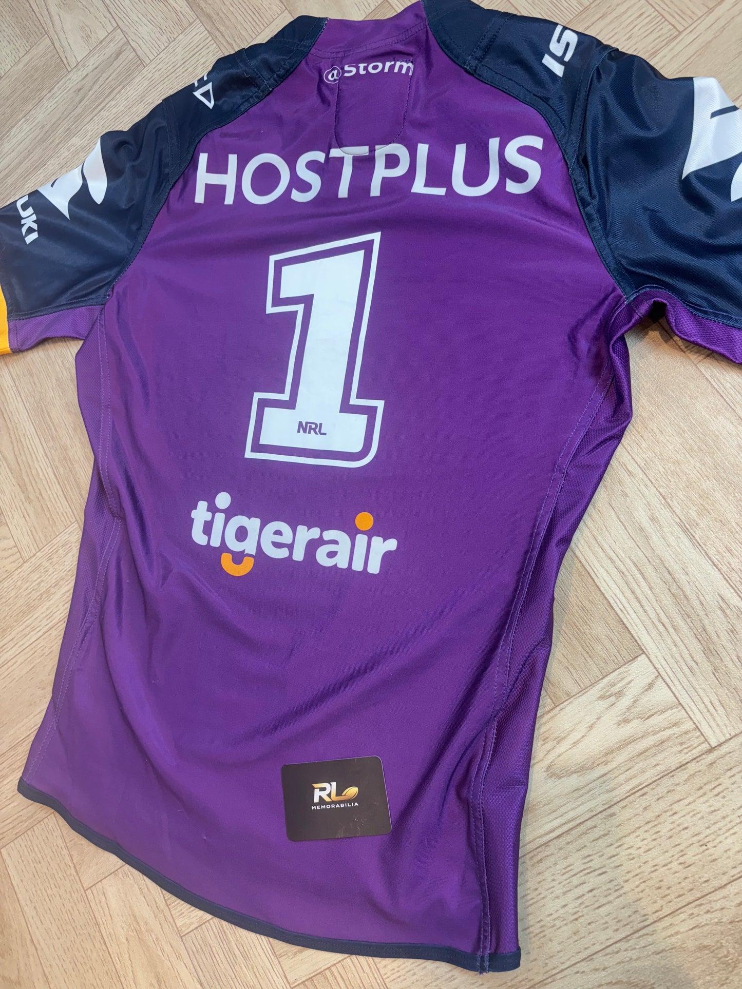 Melbourne Storm 2017 Nines Match worn Jersey - Young Tonumaipea